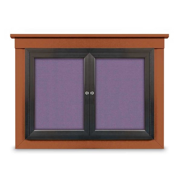 United Visual Products 18"x24" 1-Door Enclosed Letterboard, Burgundy/Cherry UV2620O-CHERRY-BURGUN